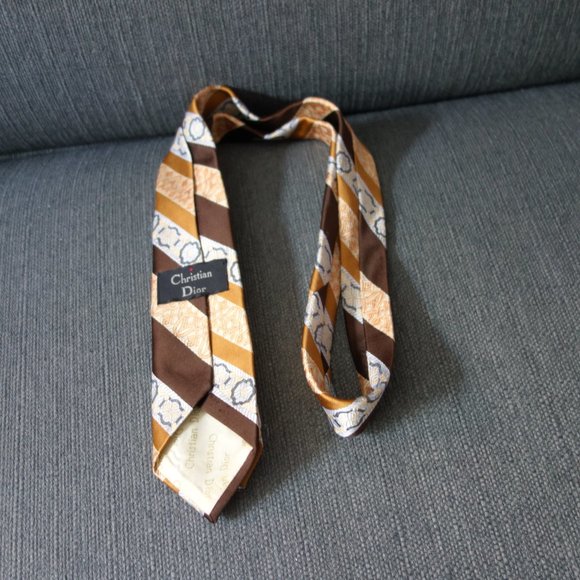 Vintage Christian Dior 100% Texturon Polyester 57 inch Neck Tie - Picture 5 of 6